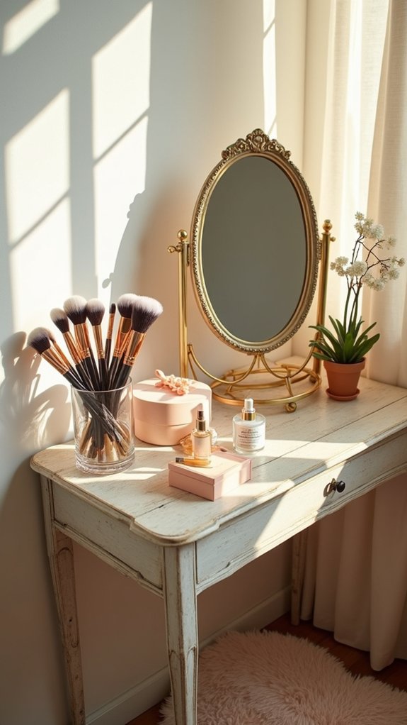 chic functional makeup vanity