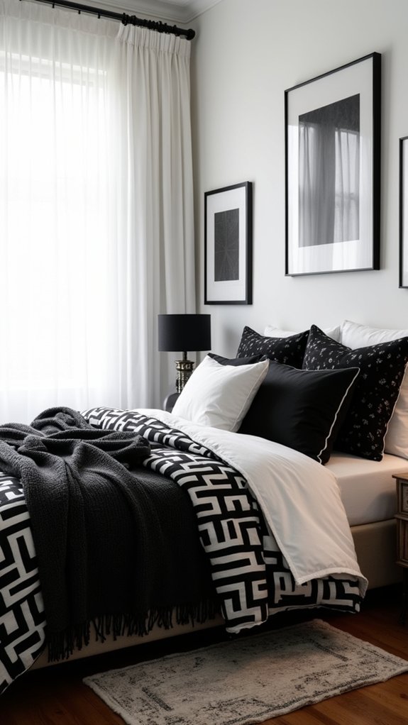 chic monochrome textile combinations