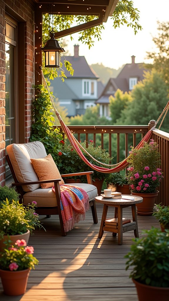 cozy balcony retreat design