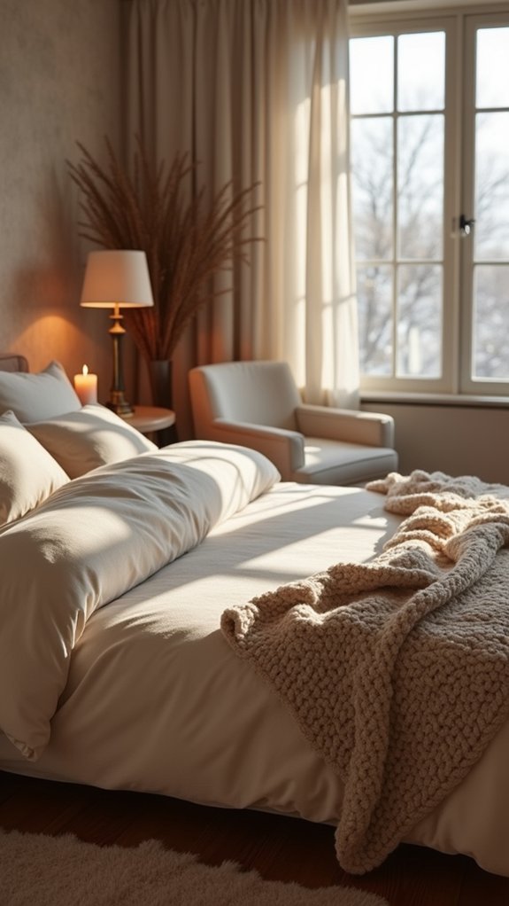 cozy blanket enhances comfort