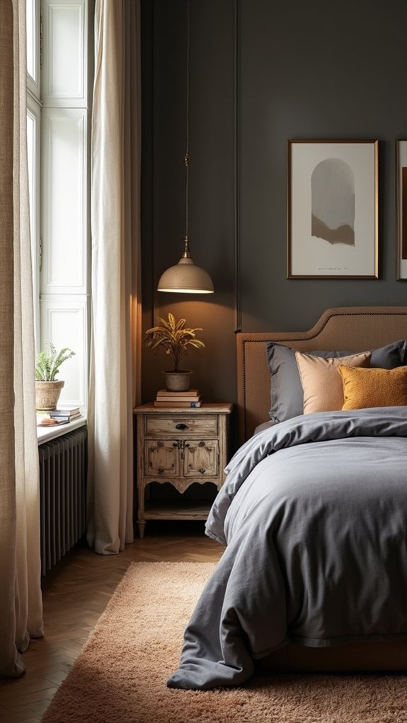 cozy charcoal taupe retreat