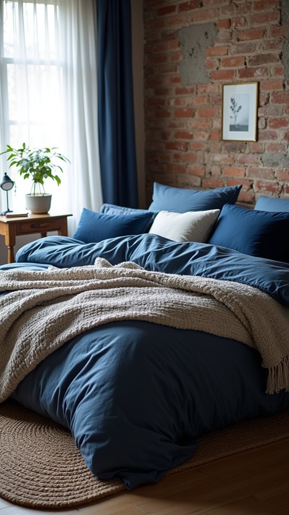 cozy navy blue layering