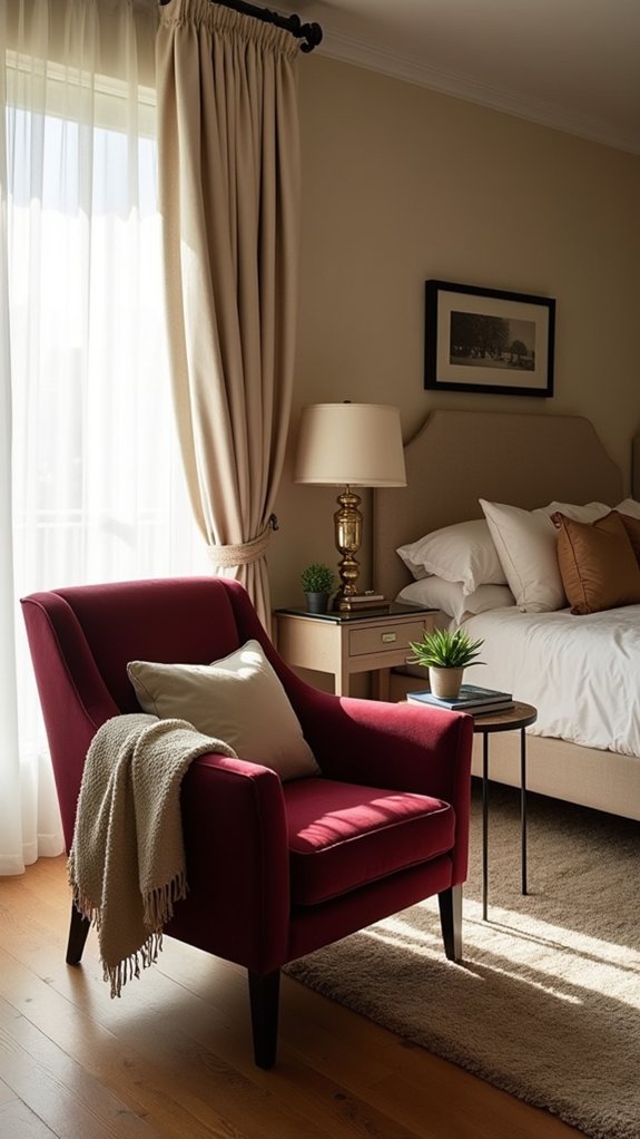 cozy plush seating area