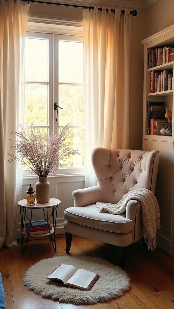 cozy reading nook design