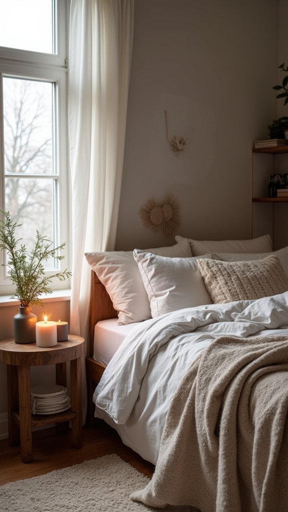 cozy retreat with candles