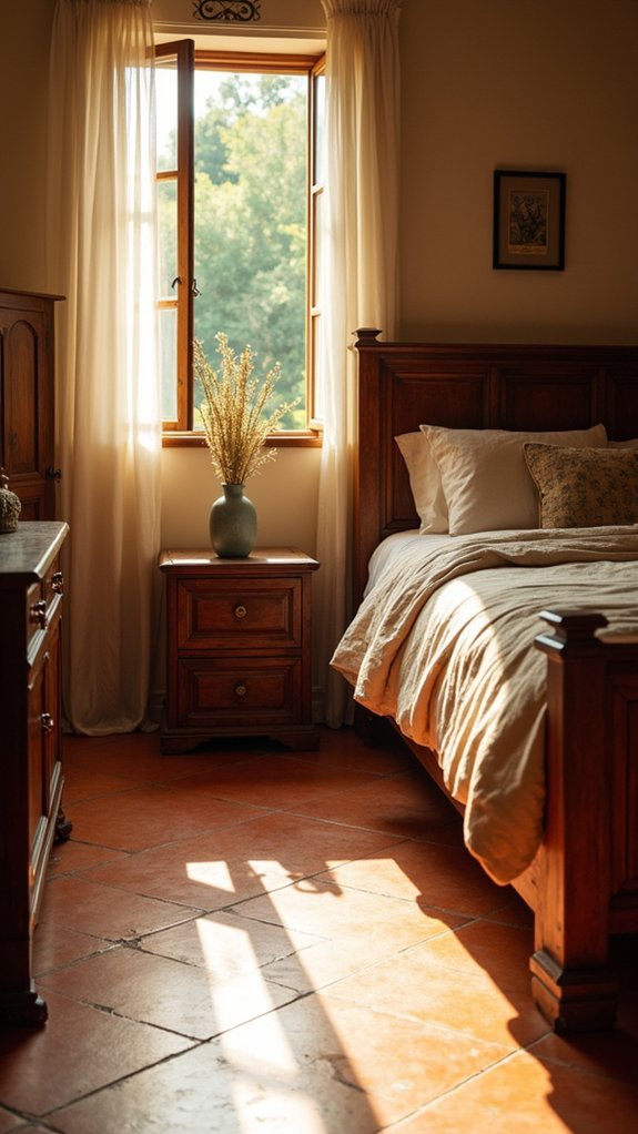 cozy warm terracotta flooring