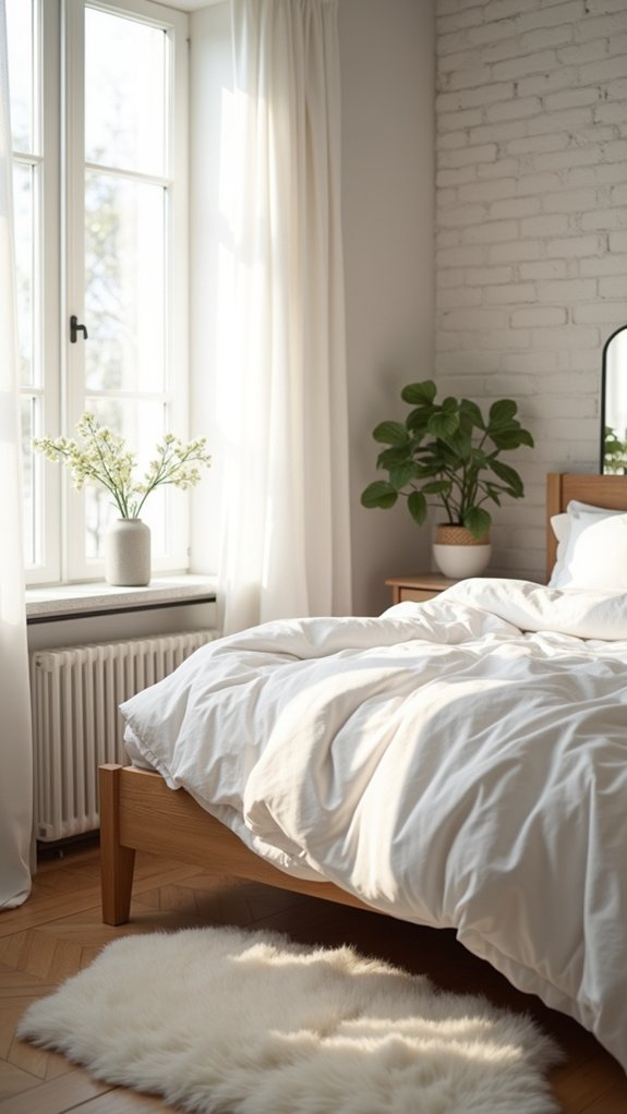 crisp white bedroom serenity
