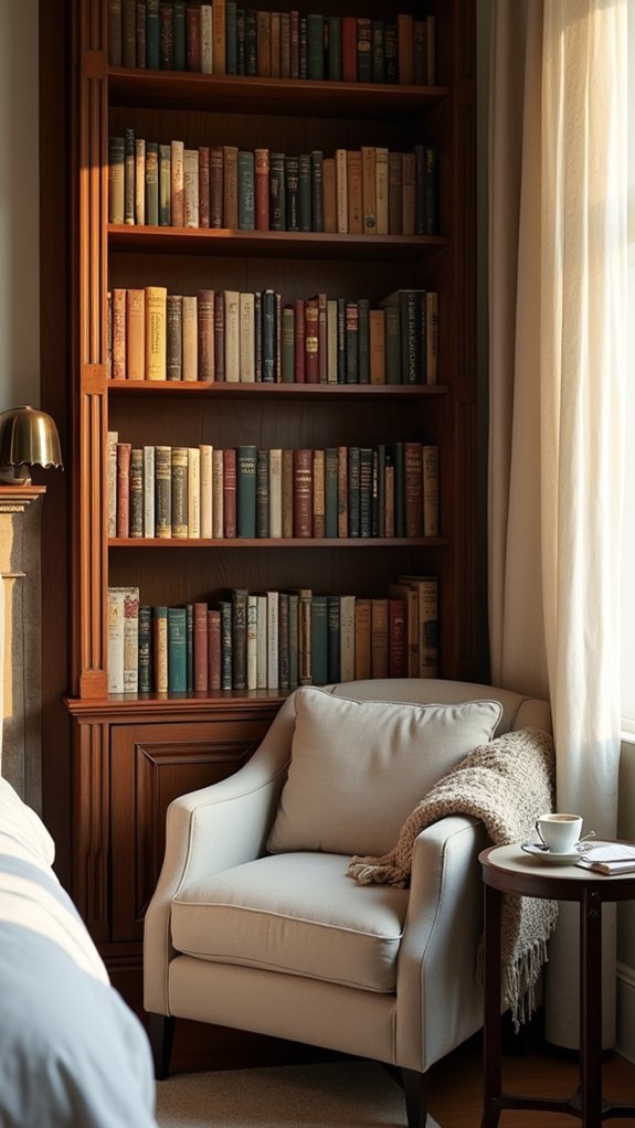 curated cozy reading space