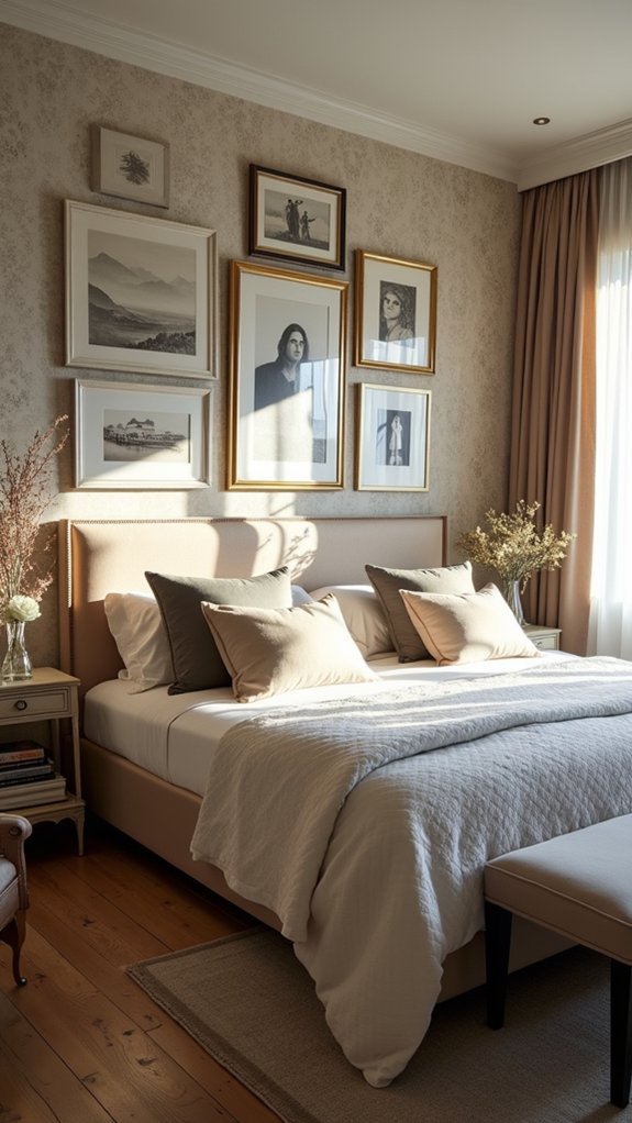 curated framed gallery wall