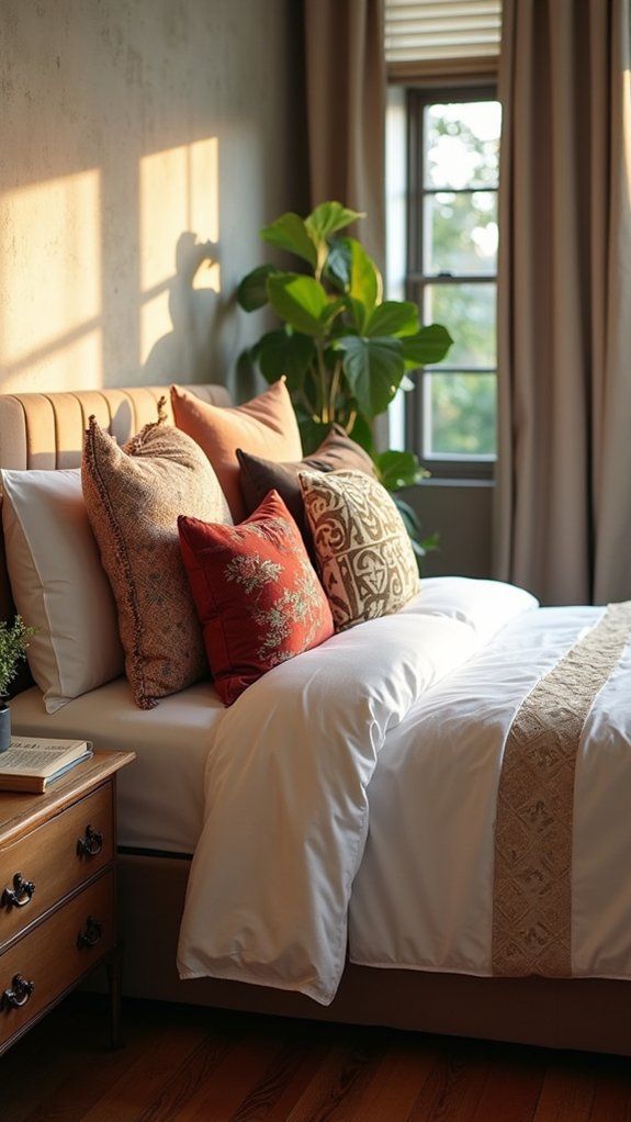 designer pillows enhance decor