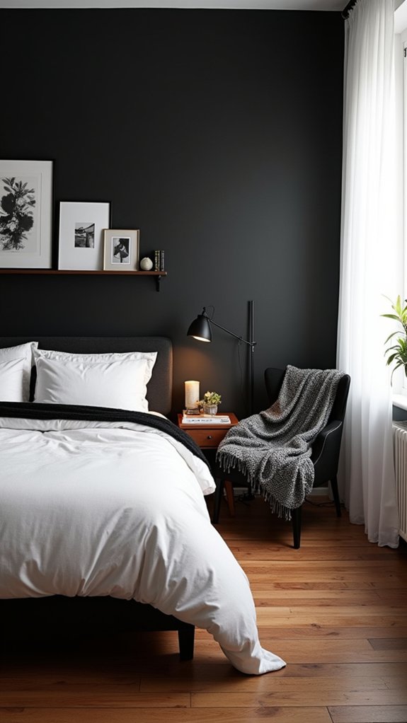 dramatic black wall elegance