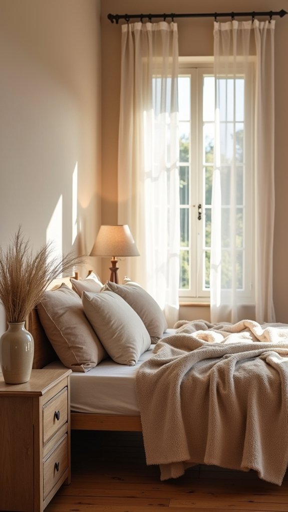 earthy calming bedroom retreat