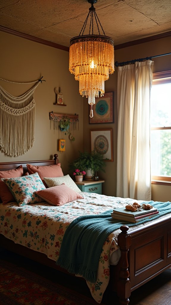 eclectic bohemian beaded chandelier