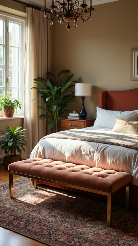 elegant bench with accents