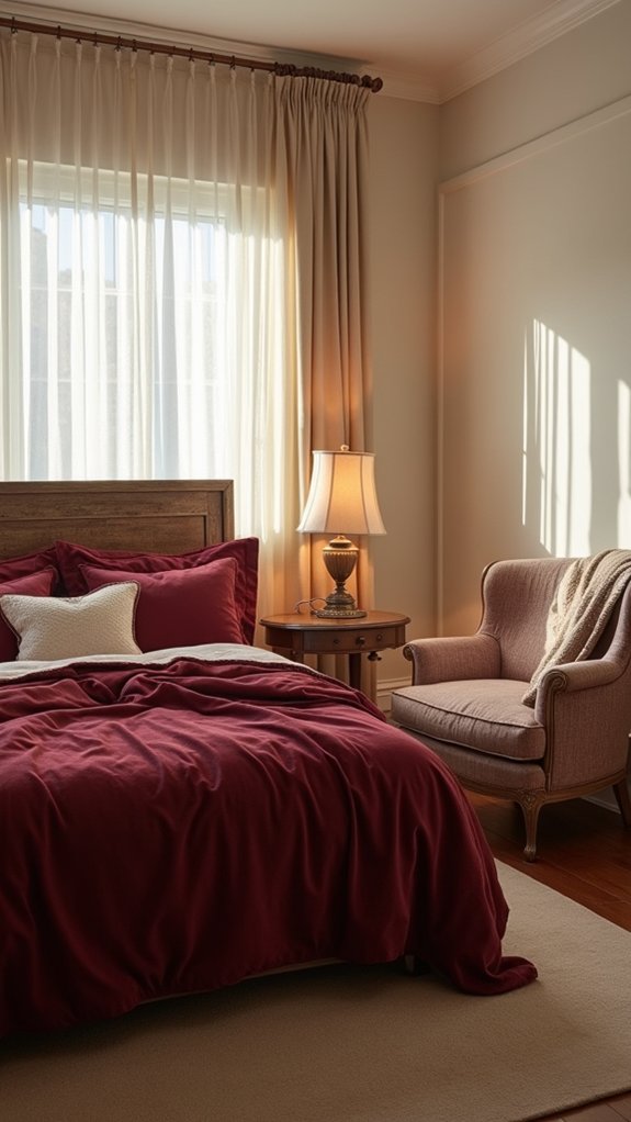 elegant burgundy and cream