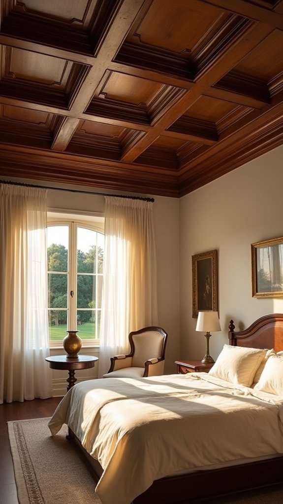 elegant coffered ceiling design