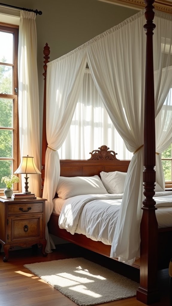 elegant dark wood canopy