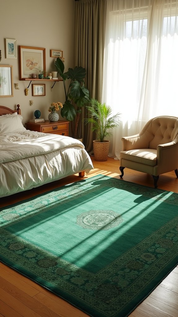 elegant emerald green rug