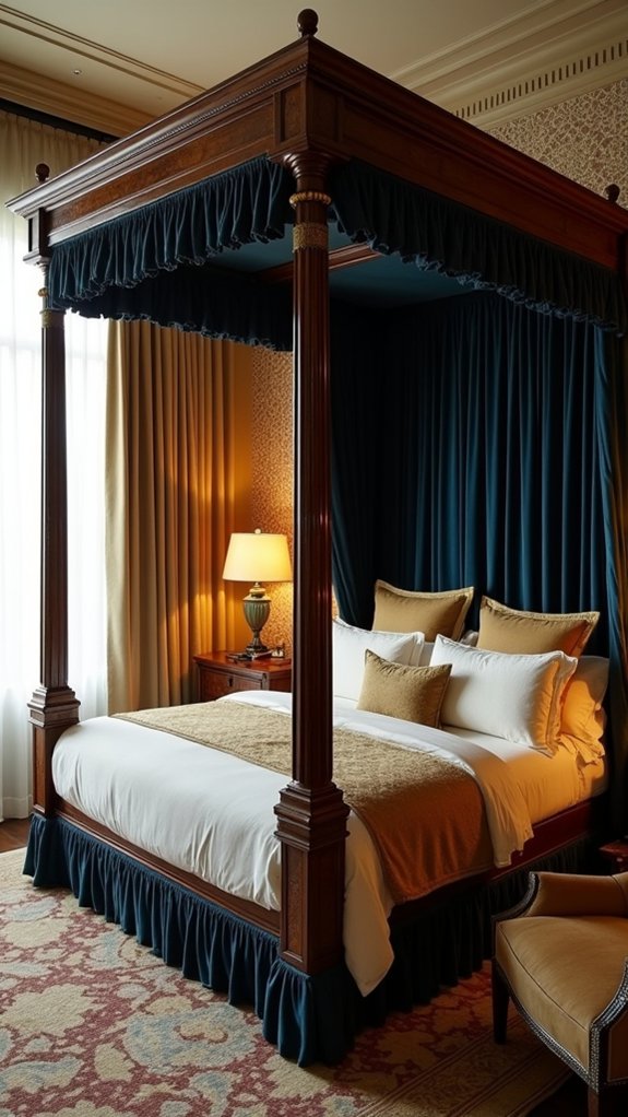 elegant geometric luxury bed