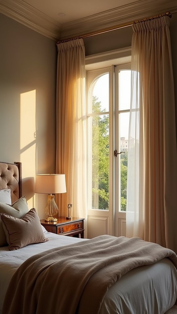 elegant gold curtain rods