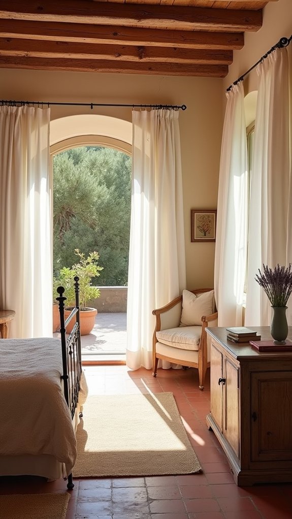 elegant mediterranean bedroom sanctuary
