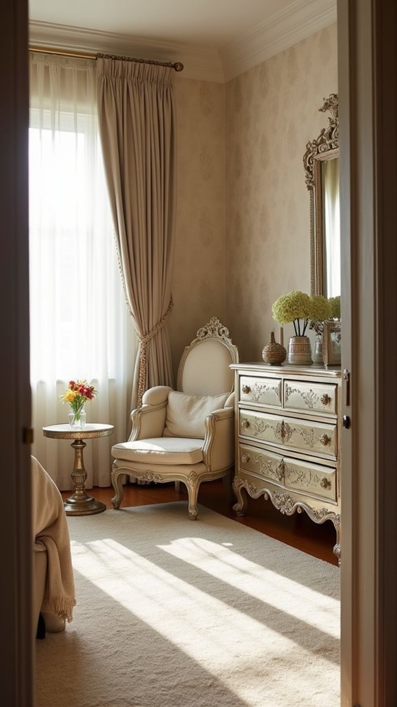 elegant mirrored furniture charm