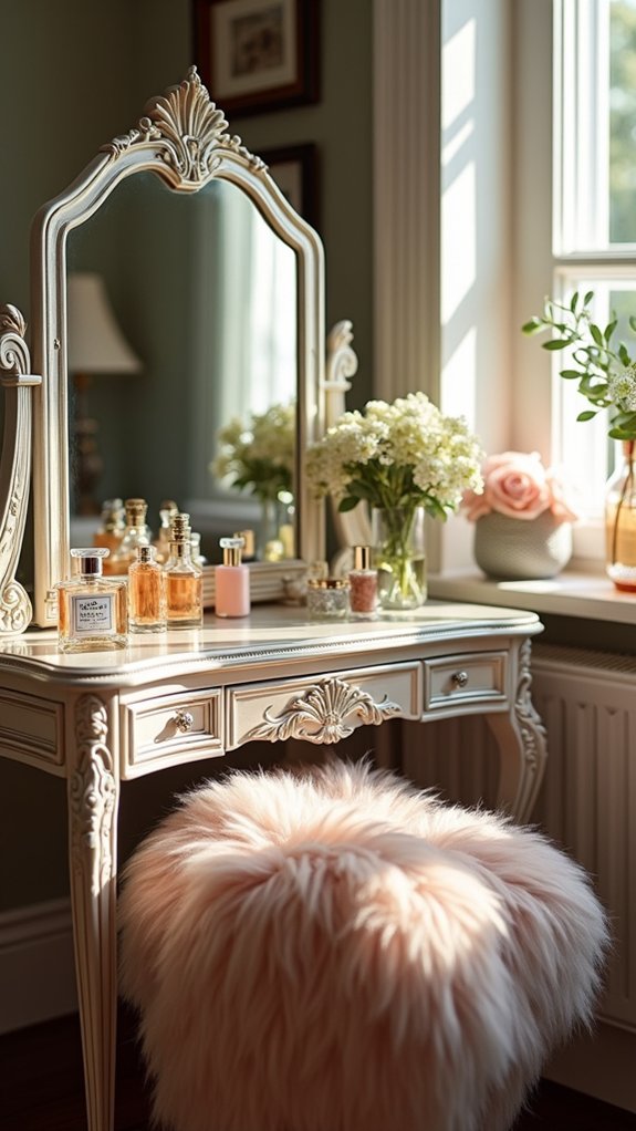 elegant mirrored vanity design