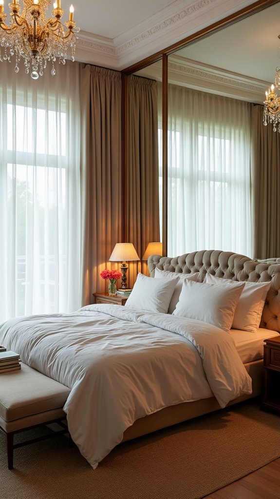 elegant mirrored wall design