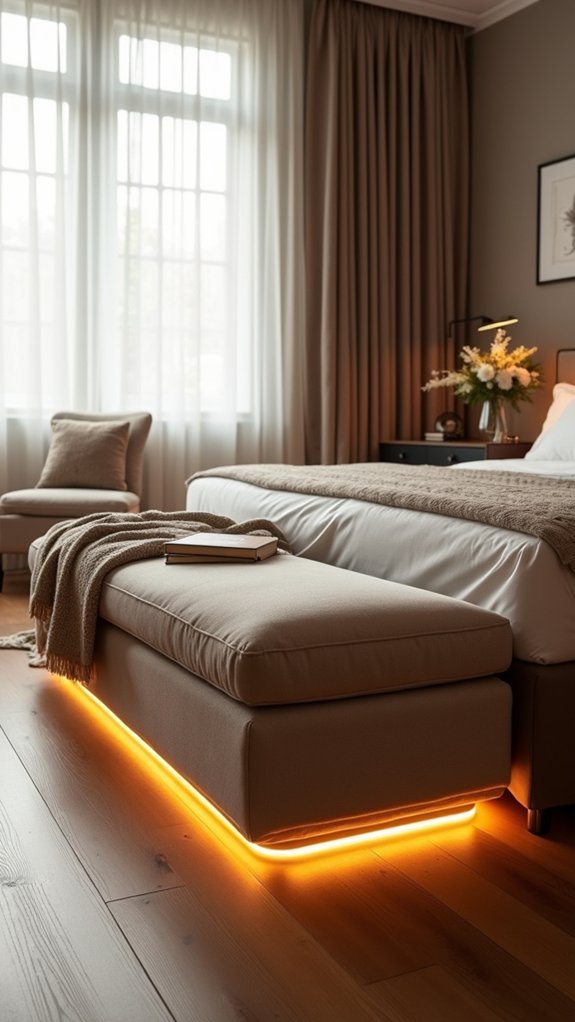 elegant multi functional bench lighting