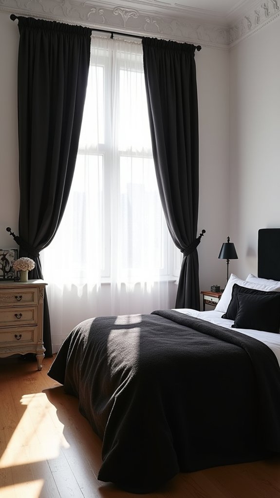 elegant sheer and bold curtains