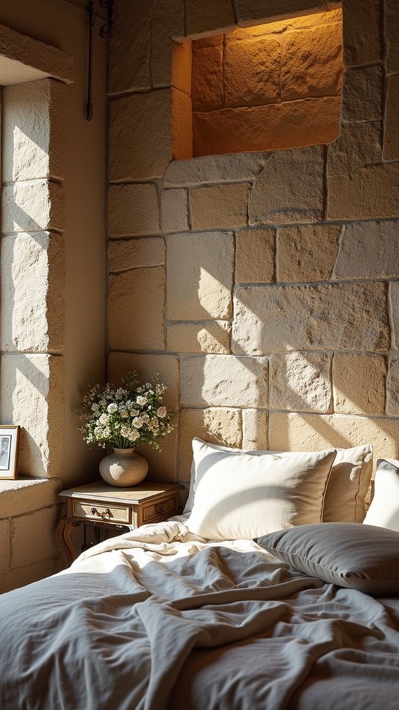 elegant stone wall lighting
