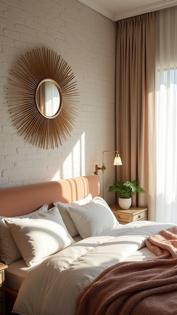 elegant sunburst mirror focal