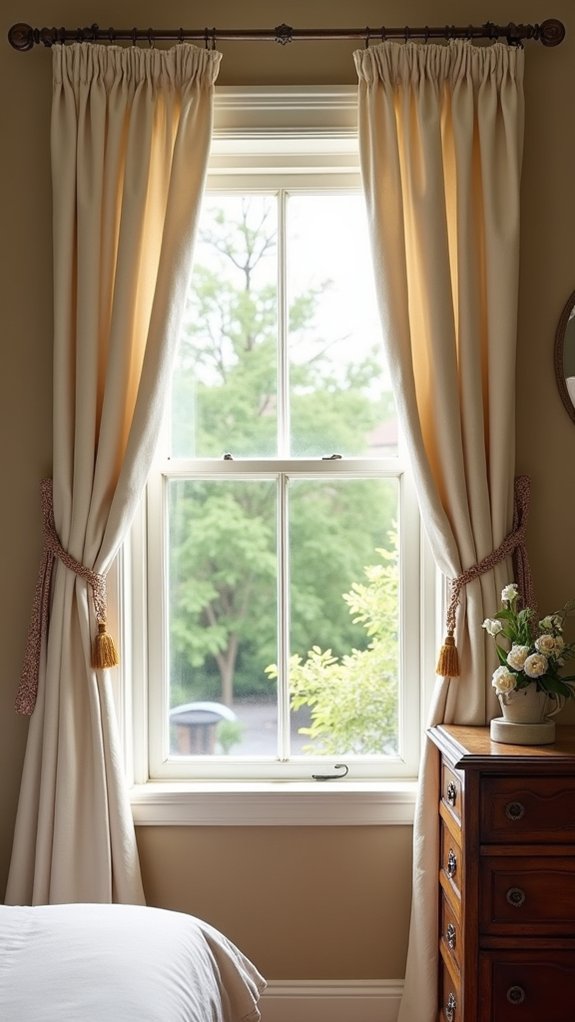 elegant tiebacks enhance sophistication