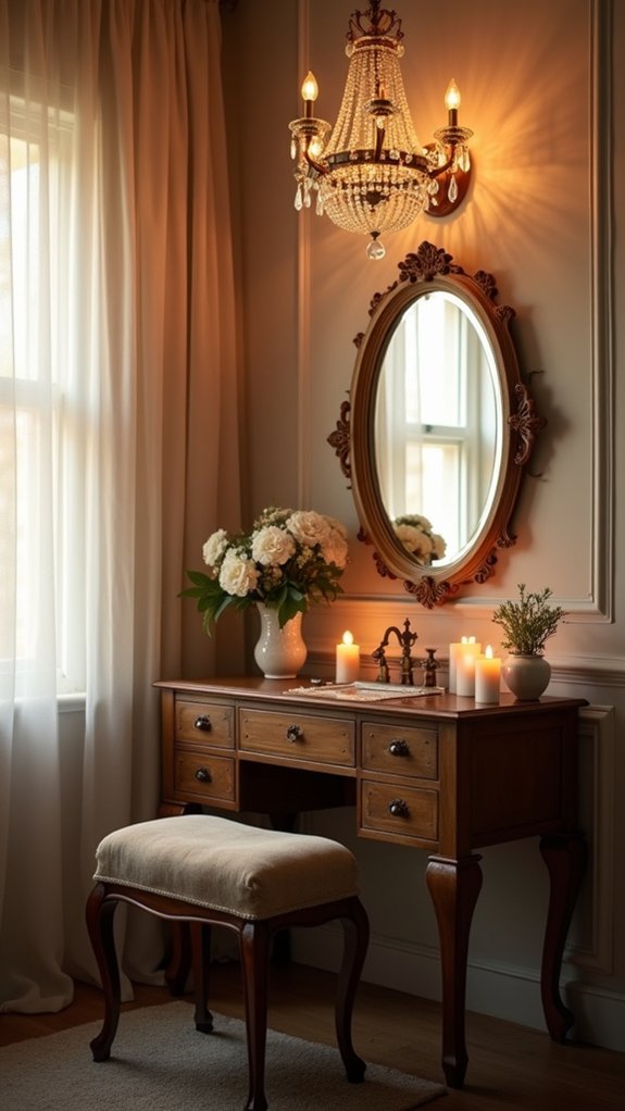 elegant vanity lighting enhances
