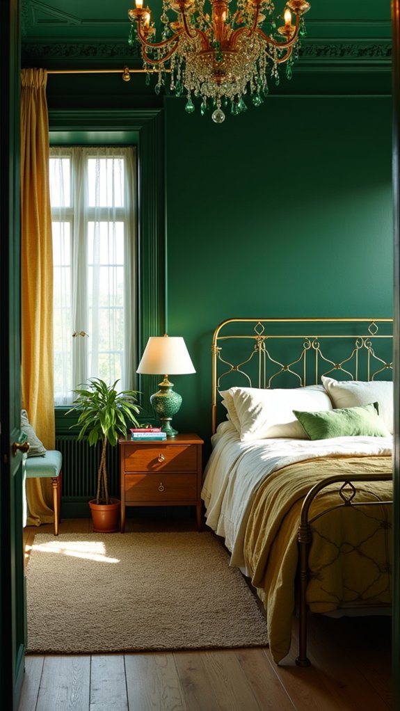 emerald green lighting elegance