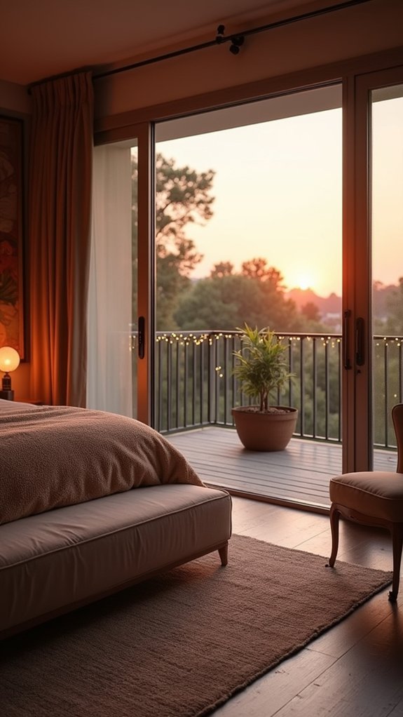 evening balcony wine serenity