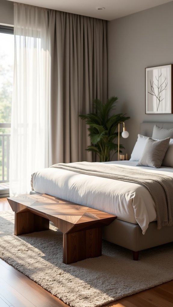 geometric contemporary bench design