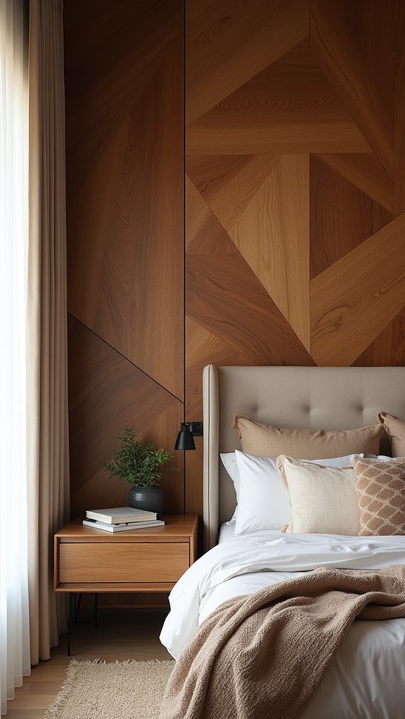 geometric wood panel elegance