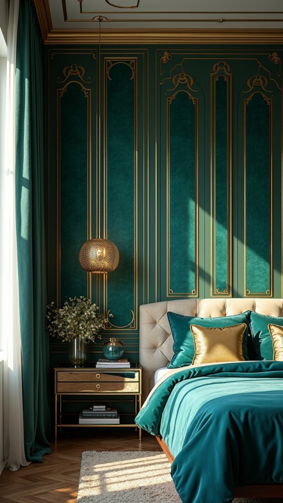 glamorous geometric wall panels