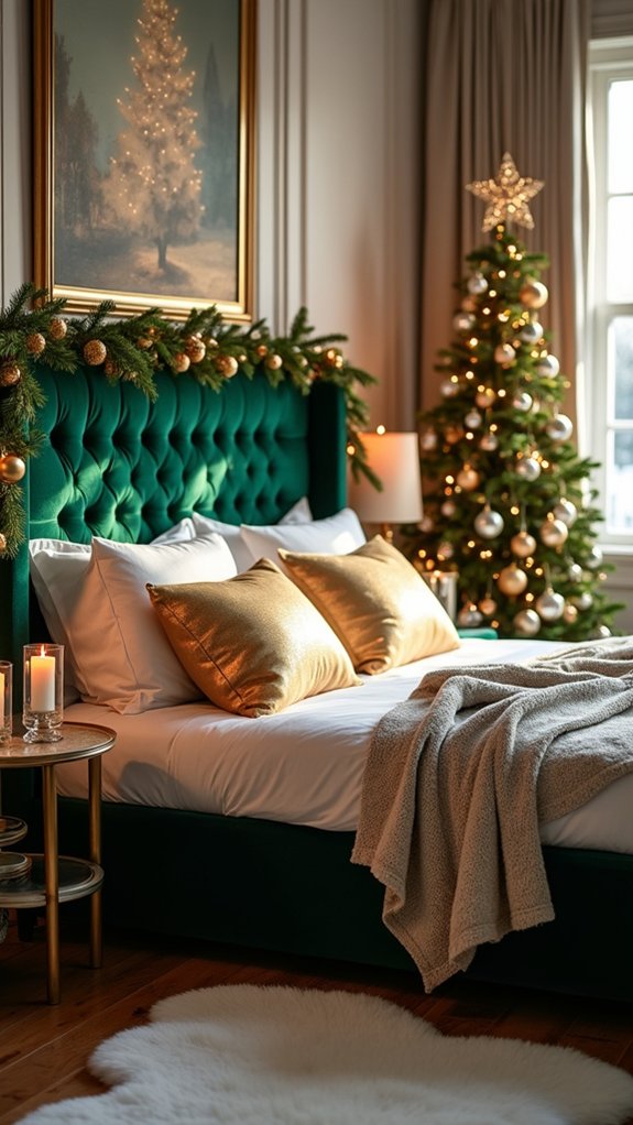 glamorous metallic holiday decor
