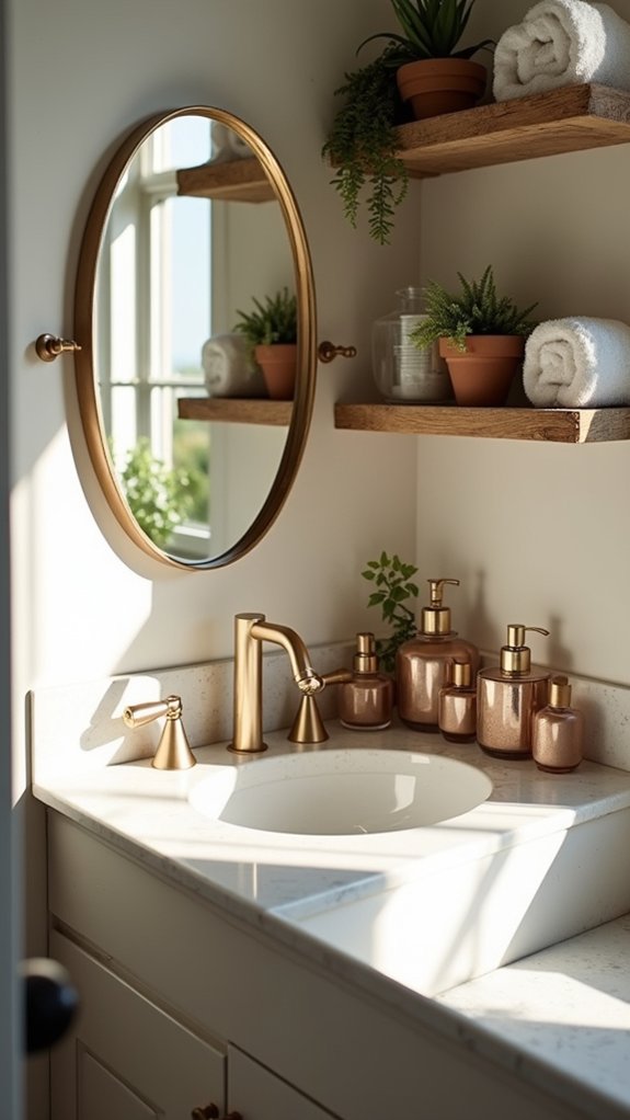 glamorous modern metallic accents