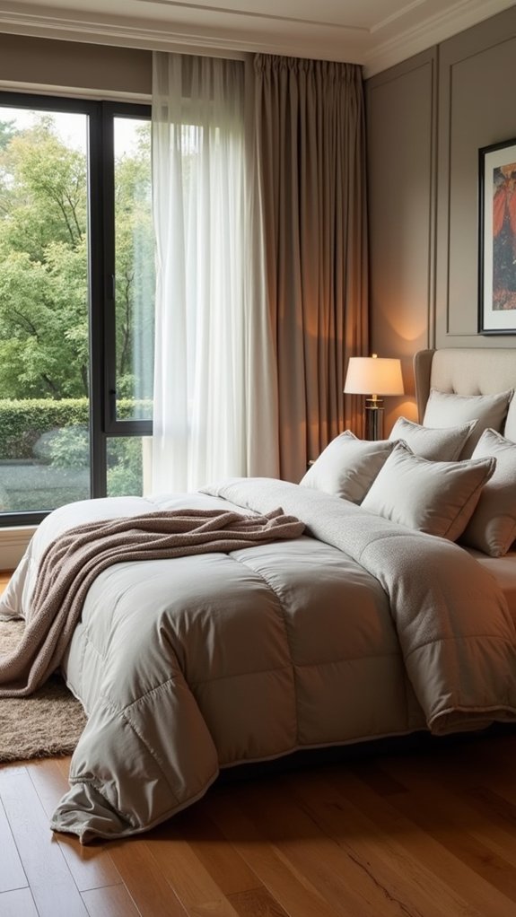 luxurious bedding enhances comfort