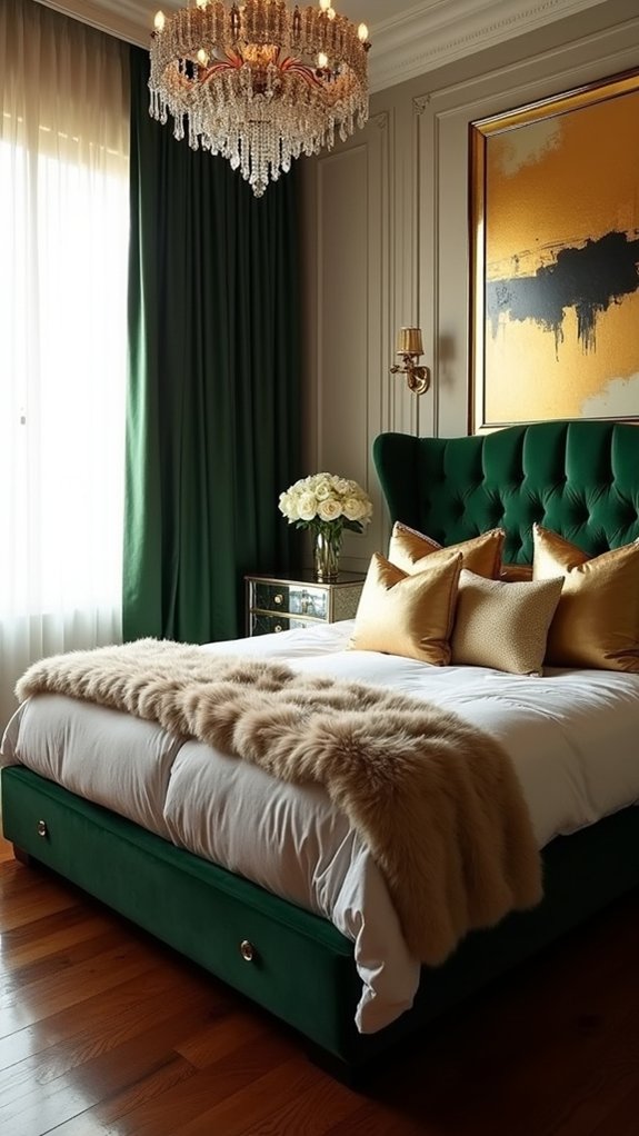 luxurious bedroom opulence details