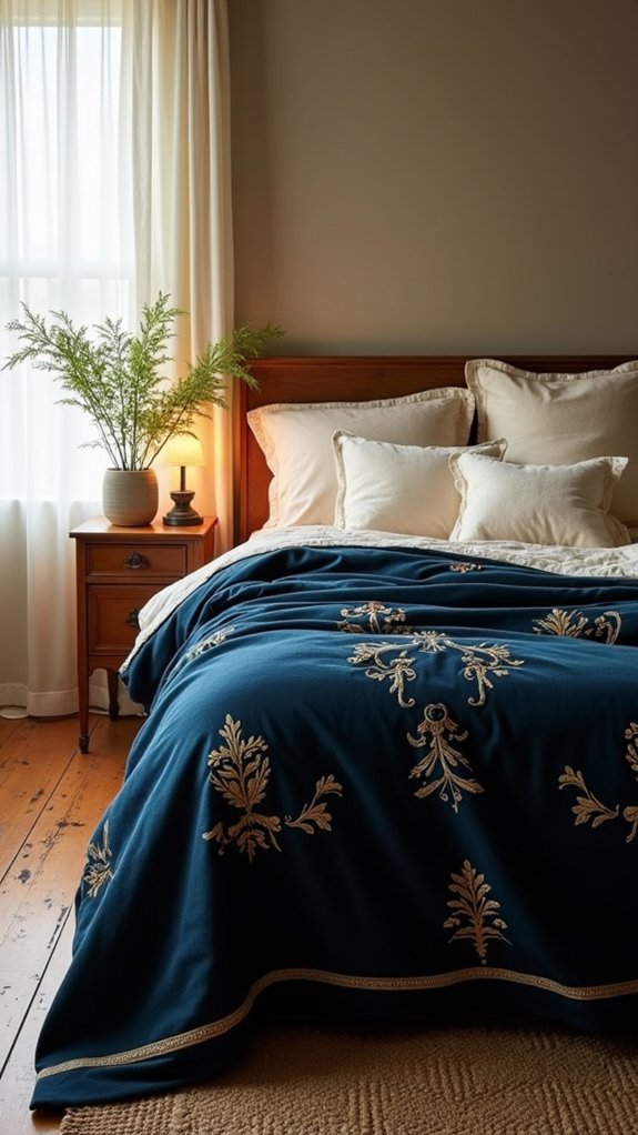 luxurious bedspread bold patterns