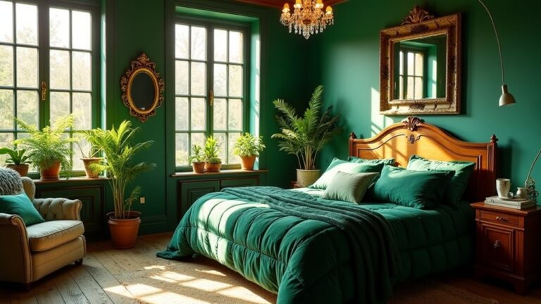 luxurious emerald green bedrooms