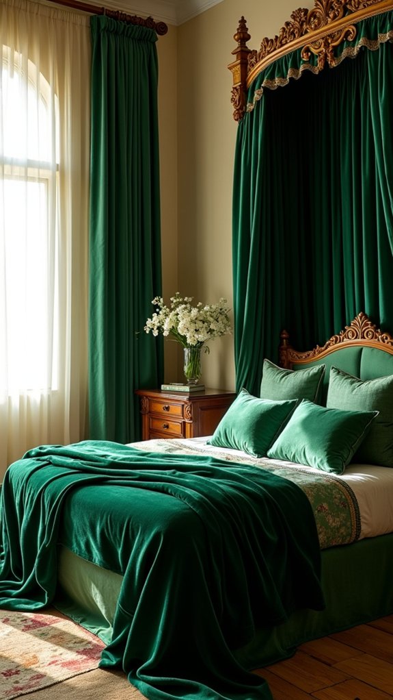 luxurious emerald green retreat