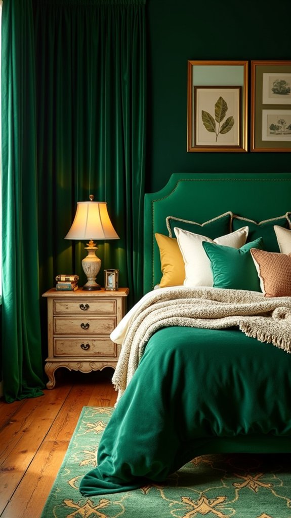 luxurious emerald green textures