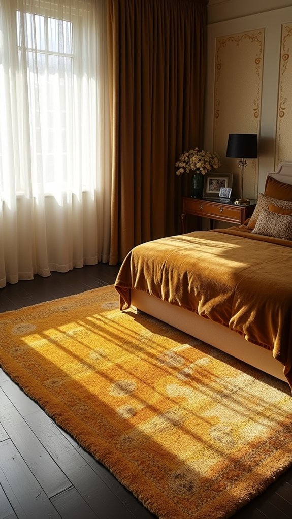 luxurious gold rug experience