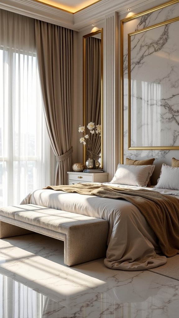 luxurious marble and gold