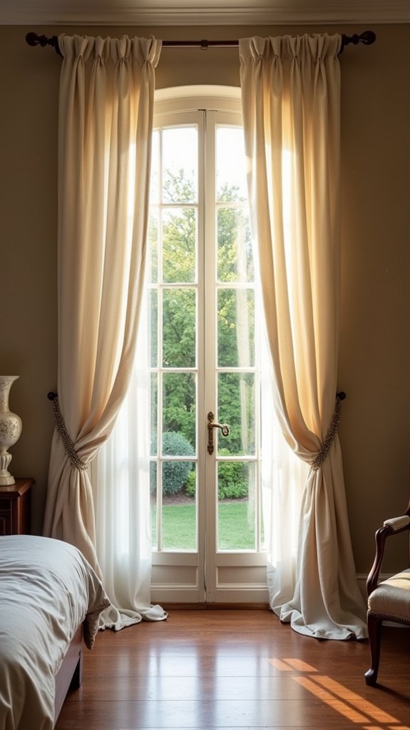 luxurious silk curtains elevate